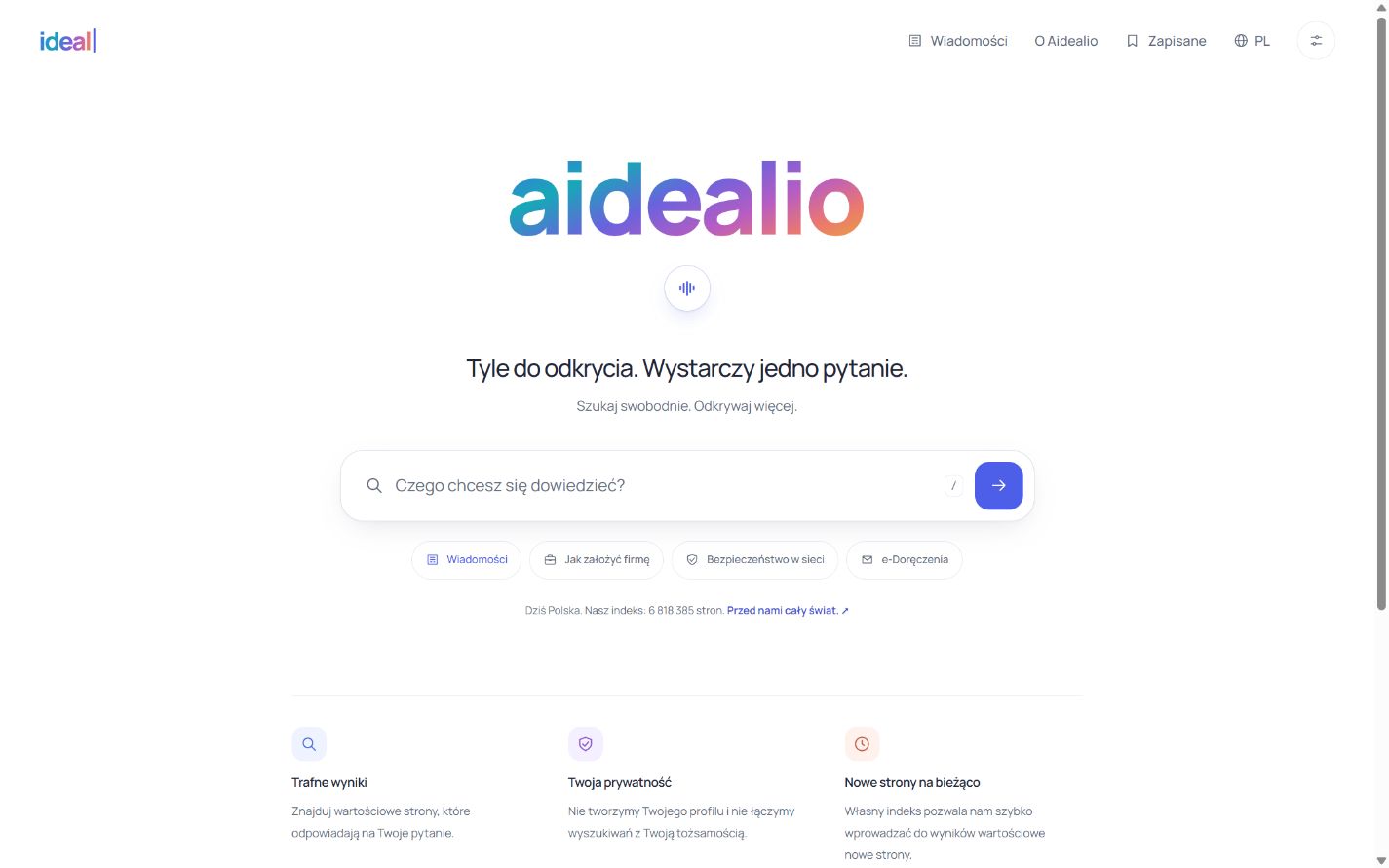 Aidealio: Homepage