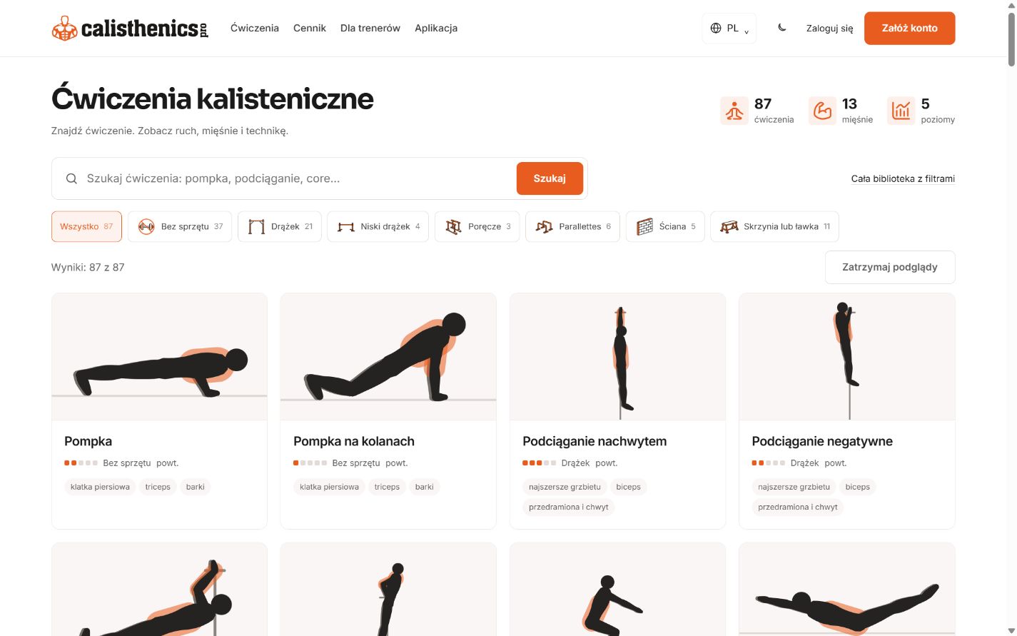 Calisthenics.PRO: Strona główna