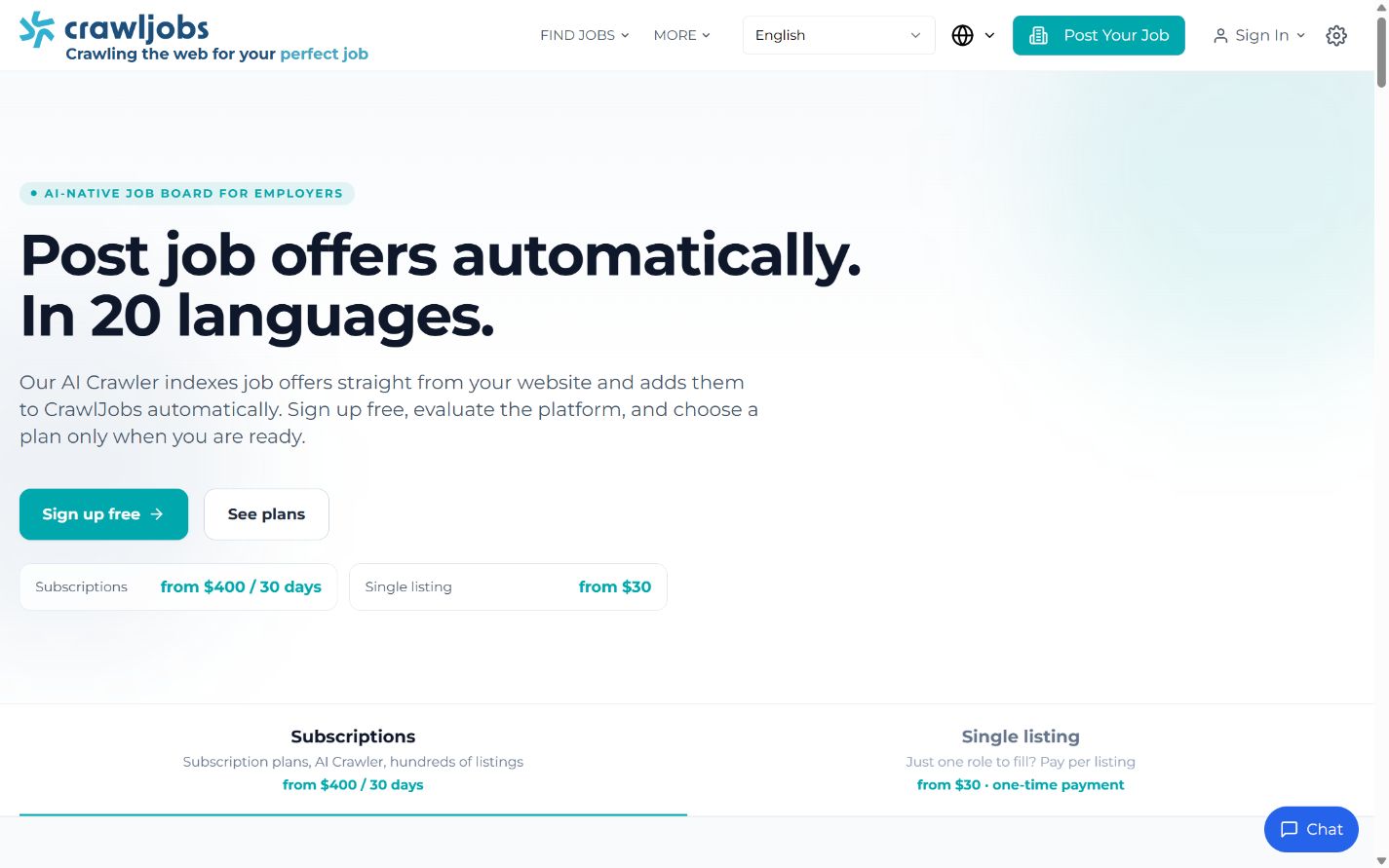 CrawlJobs.com: For employers: automated job posting