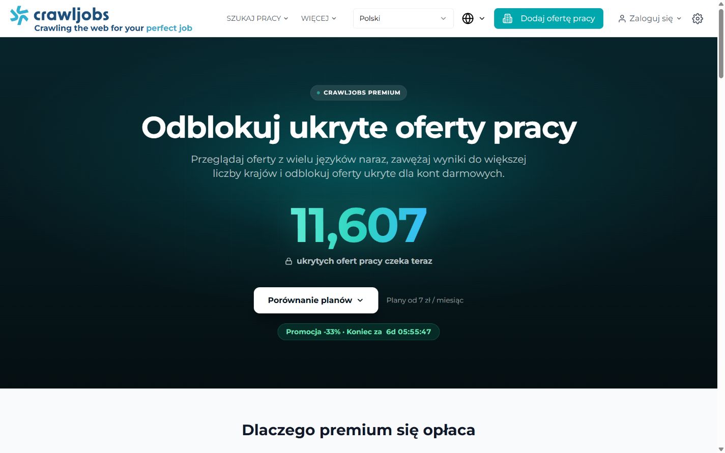 CrawlJobs.com: Premium: ukryte oferty pracy