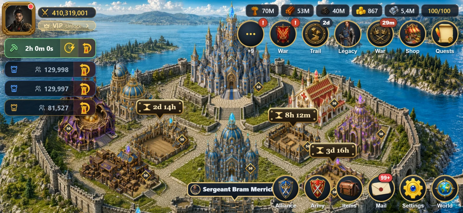 The Dragonfall: Gameplay: city development