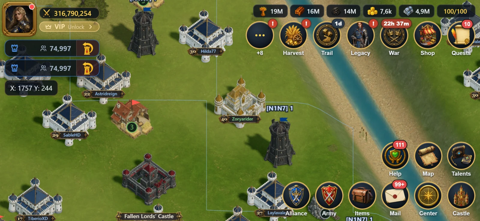 The Dragonfall: World map: alliance territory