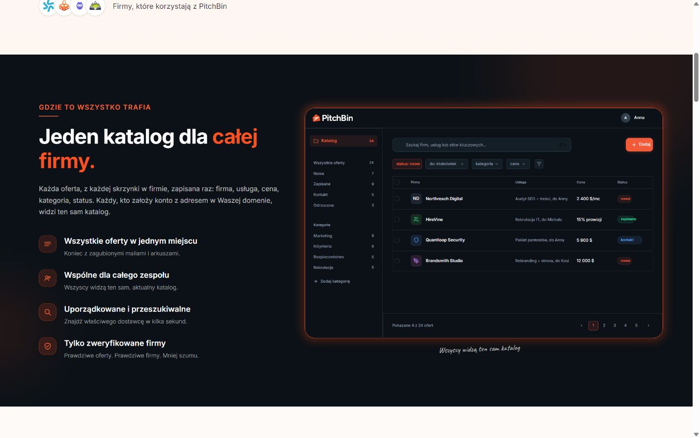 PitchBin: Prezentacja produktu