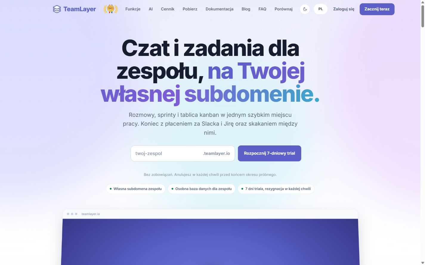 TeamLayer: Strona główna