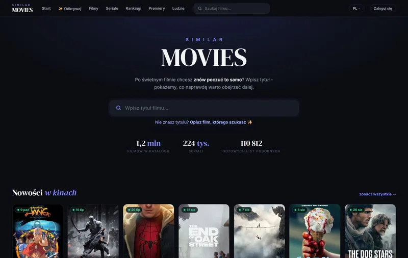 SimilarMovies.com: Strona główna