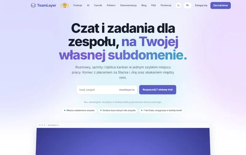 TeamLayer: Strona główna